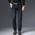 Men Fashion Straight Jeans Men 2025 New Stretch Slim Fit Pants Comfortable Soft Business Denim Trousers Male Brand Clothing