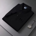 Men's Short Sleeve Color Polo Shirt Breathable Comfortable Elastic Top New Arrivals Casual Business Style Polo Shirt