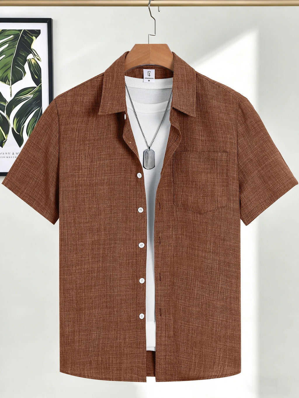 Men's Casual Linen Short Sleeve Shirts Drip Outfits Man Outfit Set Designer Cheap Clothing Summer Tops For Man