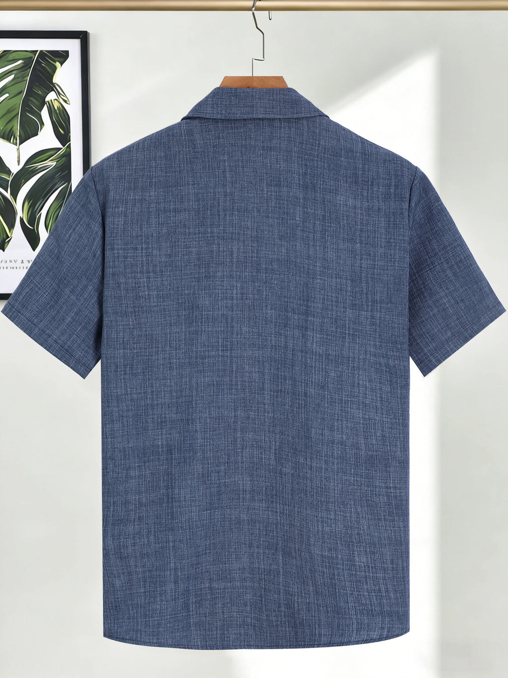 Men's Casual Linen Short Sleeve Shirts Drip Outfits Man Outfit Set Designer Cheap Clothing Summer Tops For Man