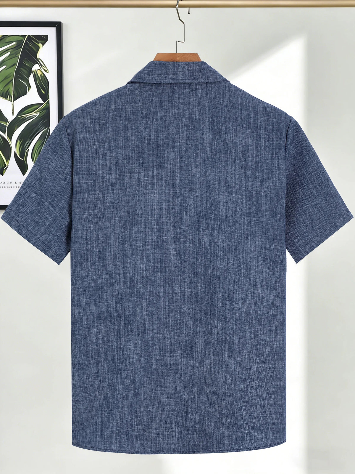 Men's Casual Linen Short Sleeve Shirts Drip Outfits Man Outfit Set Designer Cheap Clothing Summer Tops For Man