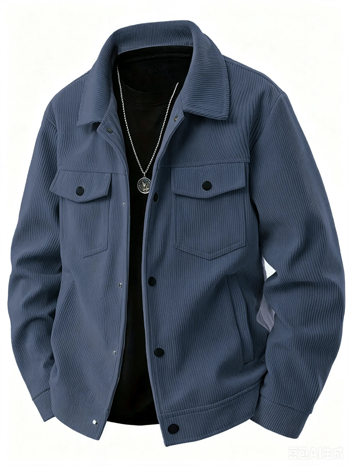 Men's Corduroy Jacket: Classic Collar Design, Multiple Colors Available, Loose Fit Comfortable and Versatile
