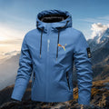 Men's Spring Autumn Streetwear Hooded Jacket 2026 New Casual Zip Up Loose Coat Outdoor Hiking Jogging Activewear Windbreaker