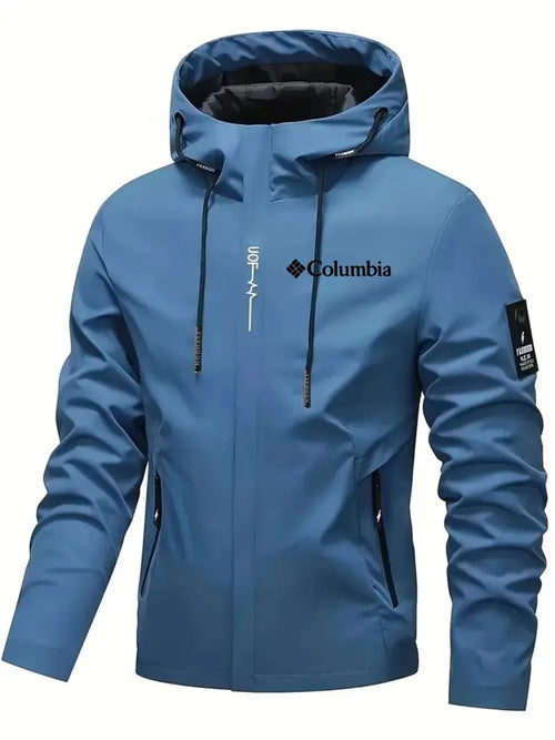 2026 Men's Lightweight Waterproof Hooded Spring/Autumn Cycling Jacket - Fashion Street Hiking Windproof Outdoor Casual Outerwear
